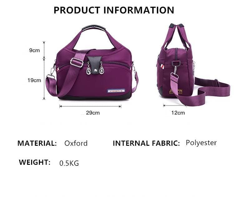 Large Capacity Waterproof Anti-theft Fashion ( purple colour) thumbnail 2