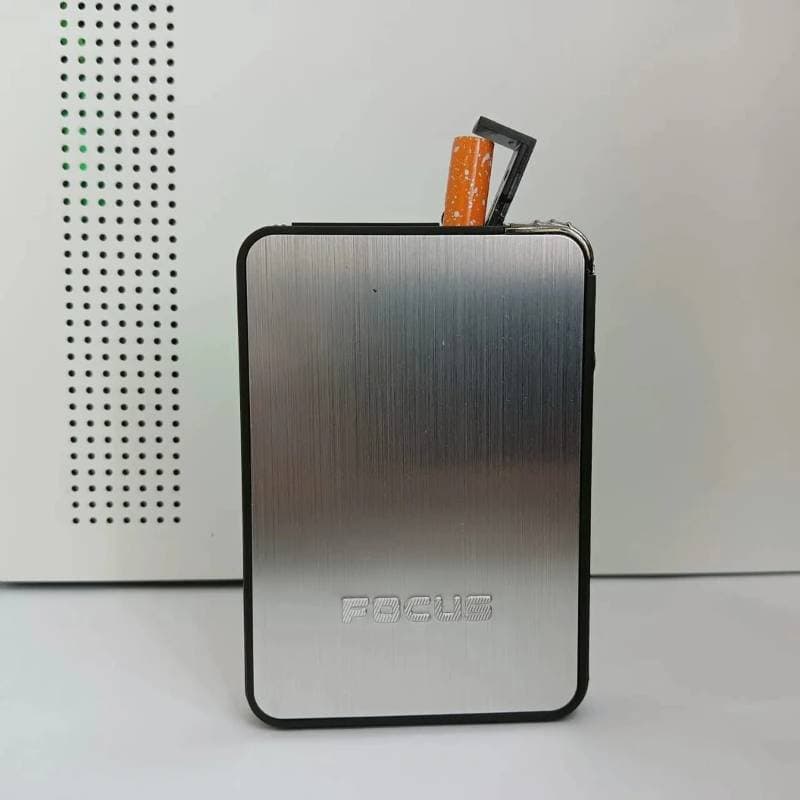 Ultra Thin Cigarette Case Box With Built In Butane Flame Lighter thumbnail 3