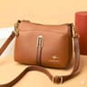 Large Capacity Waterproof Anti-theft Fashion Bag New (brown  ) 