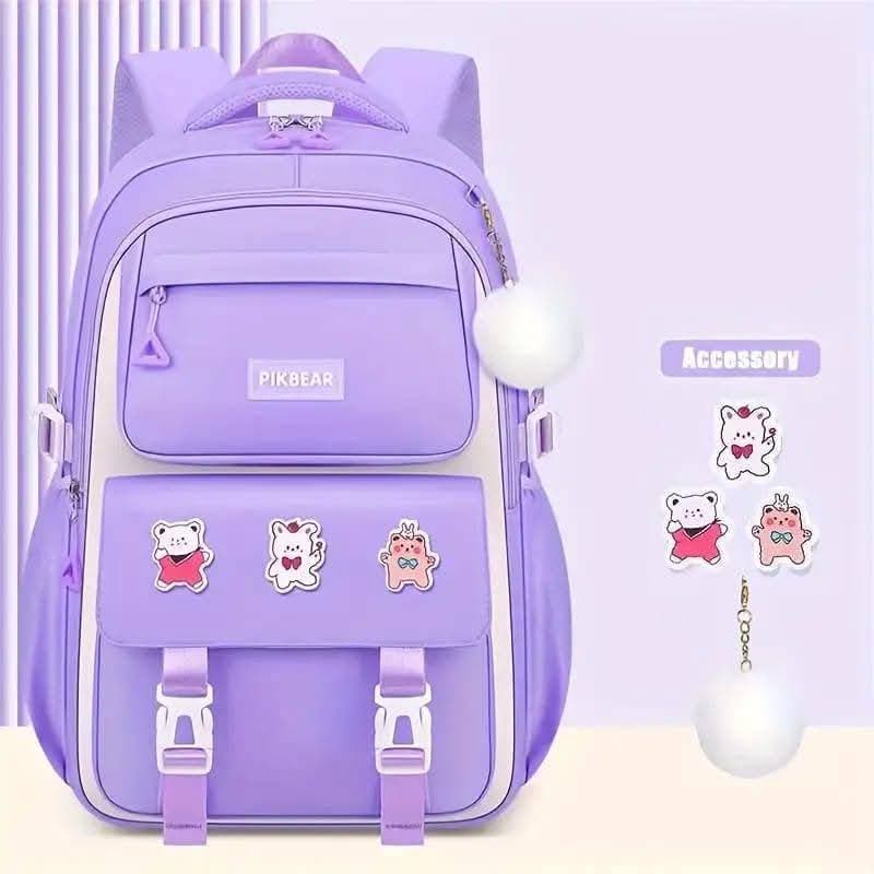  Schoolbag Book Bag ( purple ) 