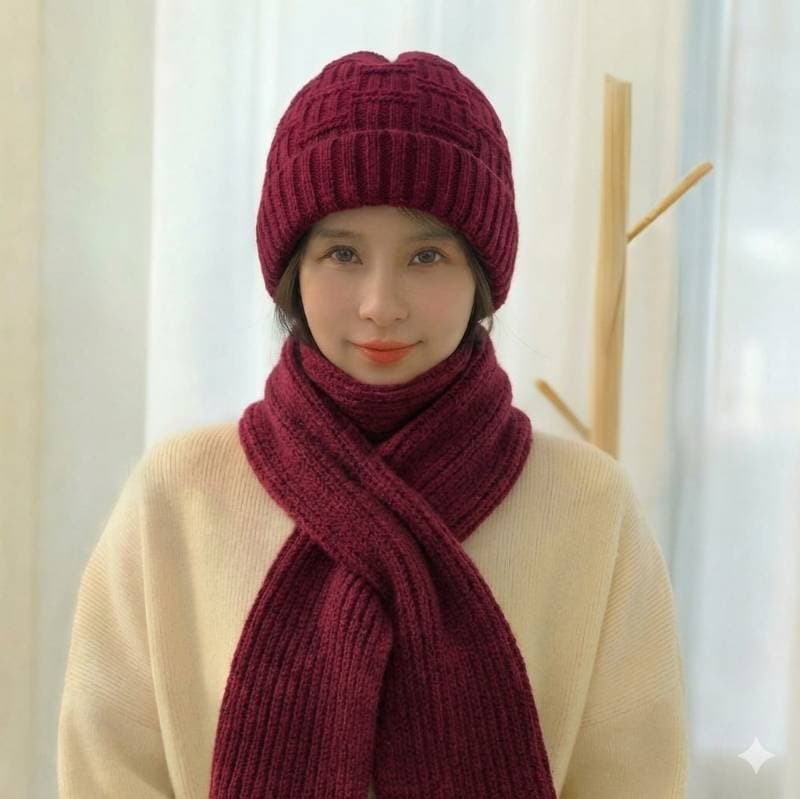 Ear Protection Windproof Cap Scarf (Merun)