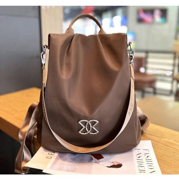 Women Large Capacity Outdoor Tote Bag ( coffee / brown ) thumbnail 2