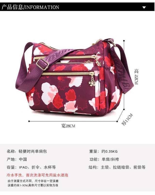 ( Light Maroon colour ) Korean sports travel shoulder bag thumbnail 2