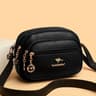Multi-Layer Zipper New Niche Design Shoulder Bag Fashionable Crossbody Bag