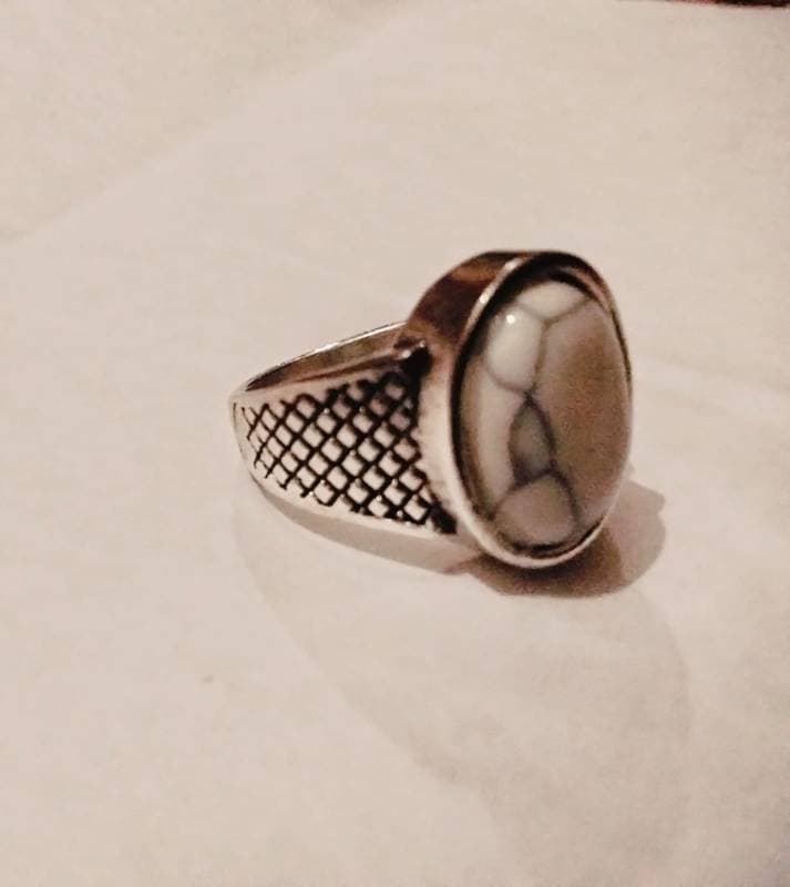 Italian Titanium Bio silver Stone Rings