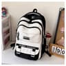 Academy Style School Bag Book Bag Lightweight College Student Backpack(Black) 