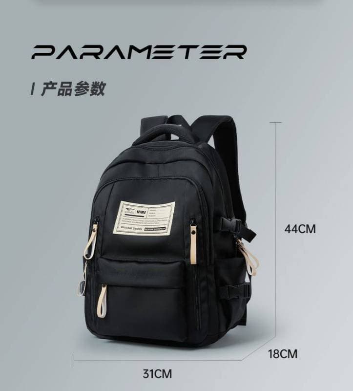 Academy Style Waterproof School Book Bag(Merun Colo thumbnail 2