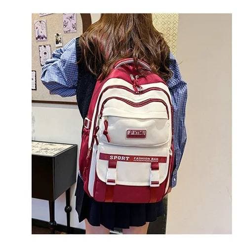 Academy Style Waterproof School Book Bag(Merun Color) 