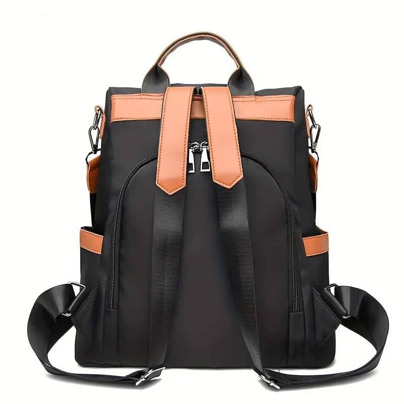 Women Large Capacity Outdoor Tote Bag ( Orrange/ black) thumbnail 2