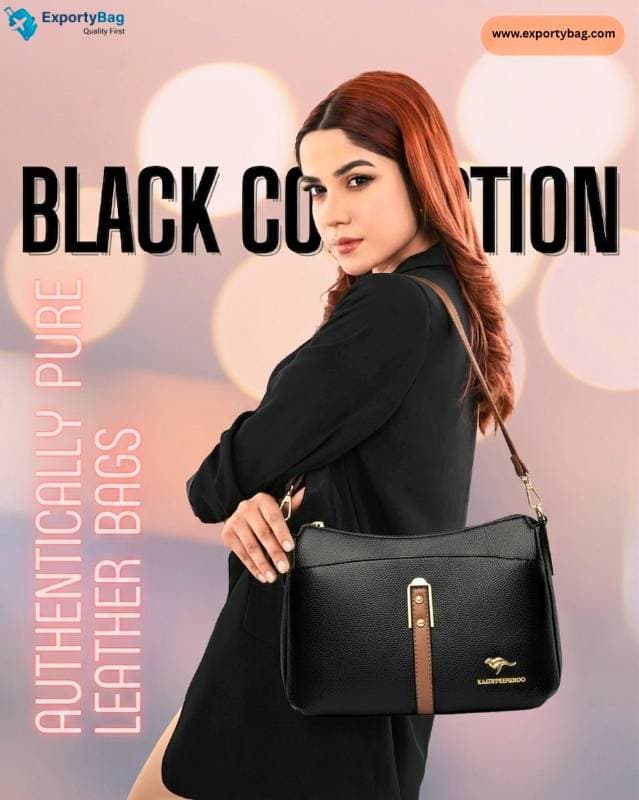 Large Capacity Waterproof Anti-theft Fashion Bag New black thumbnail 3