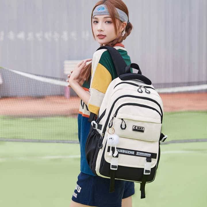 Academy Style Waterproof School Book Bag(Black Color) 