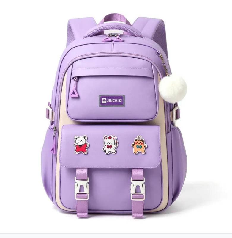  Schoolbag Book Bag ( purple )  thumbnail 2