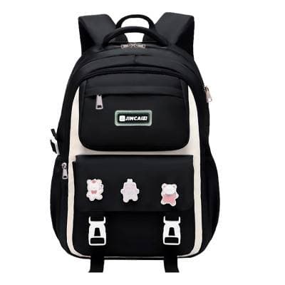  Kids Backpack Children School Bags Waterproof Primary Schoolbag Book Bag (black)