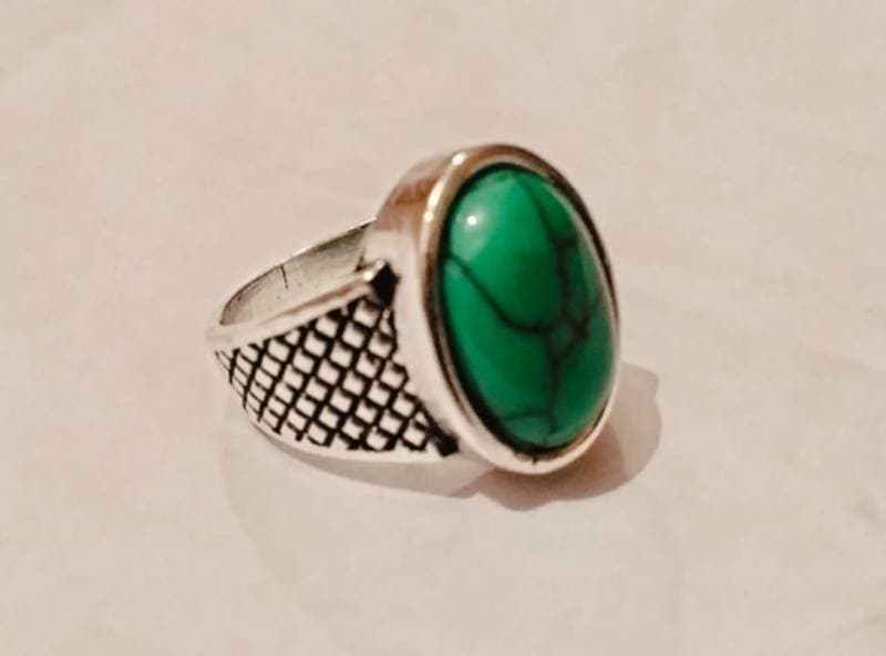 Italian Titanium Bio silver Stone Rings