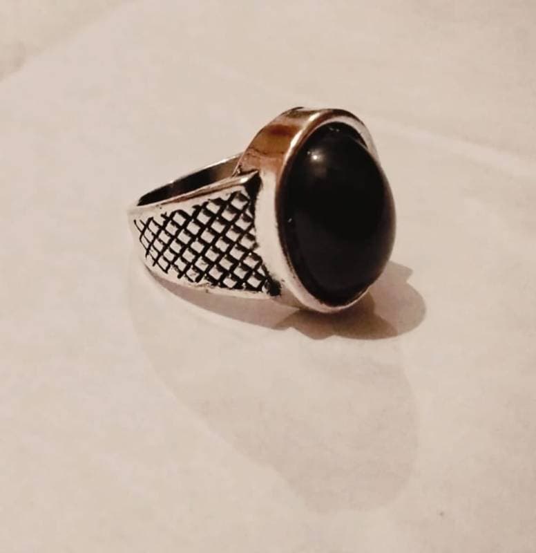 Italian Titanium Bio silver Stone Rings