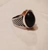 Italian Titanium Bio silver Stone Rings