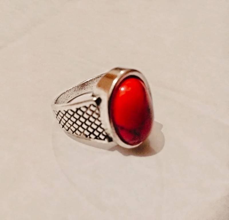 Italian Titanium Bio silver Stone Rings