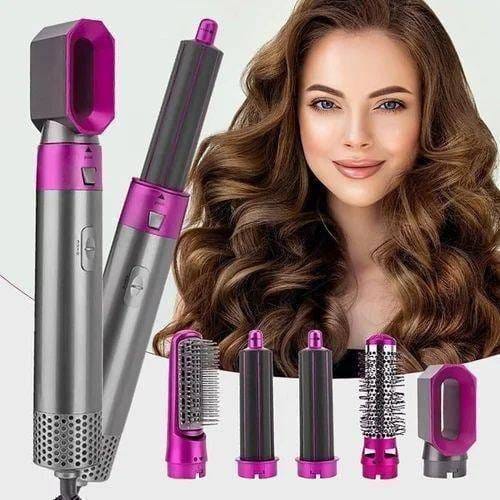 5 in 1 Multifunctional styling tool, The Detachable Automatic Suction Hair Curler, 5 in 1 Multi-Head Hot Air Comb