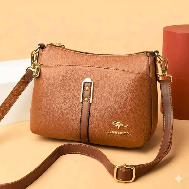 Large Capacity Waterproof Anti-theft Fashion Bag New (brown  ) 