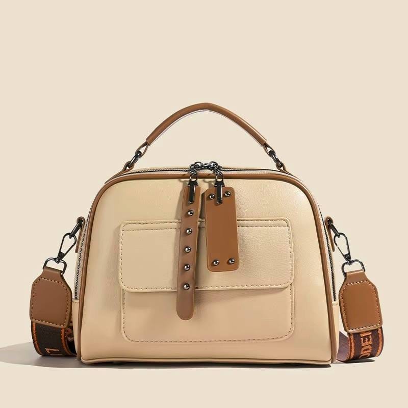  Genuine Soft Leather Handbag for Color (Off-White) 