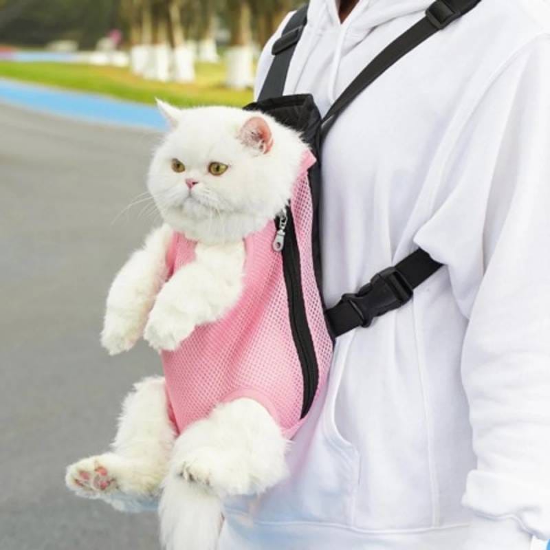 Premium Cat Carrier Backpack | Breathable Pet Carrier Bag for Travel Pink