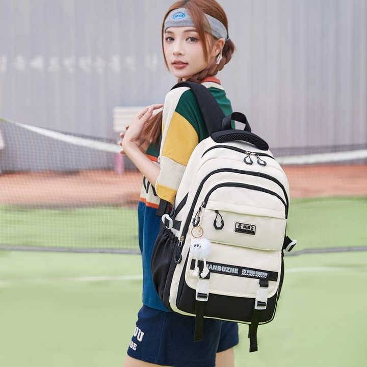 Academy Style Waterproof School Book Bag(Black Color) 