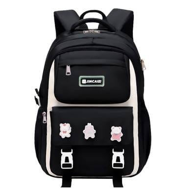  Kids Backpack Children School Bags Waterproof Primary Schoolbag Book Bag (black)
