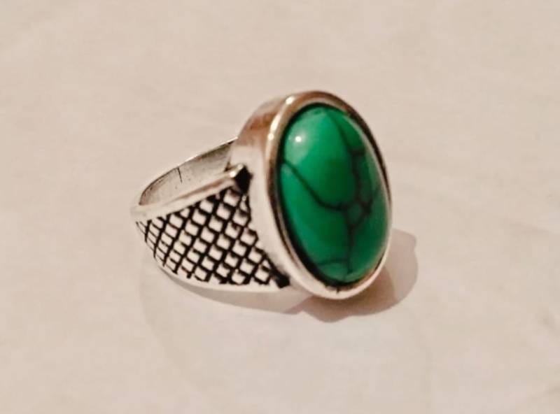 Italian Titanium Bio silver Stone Rings