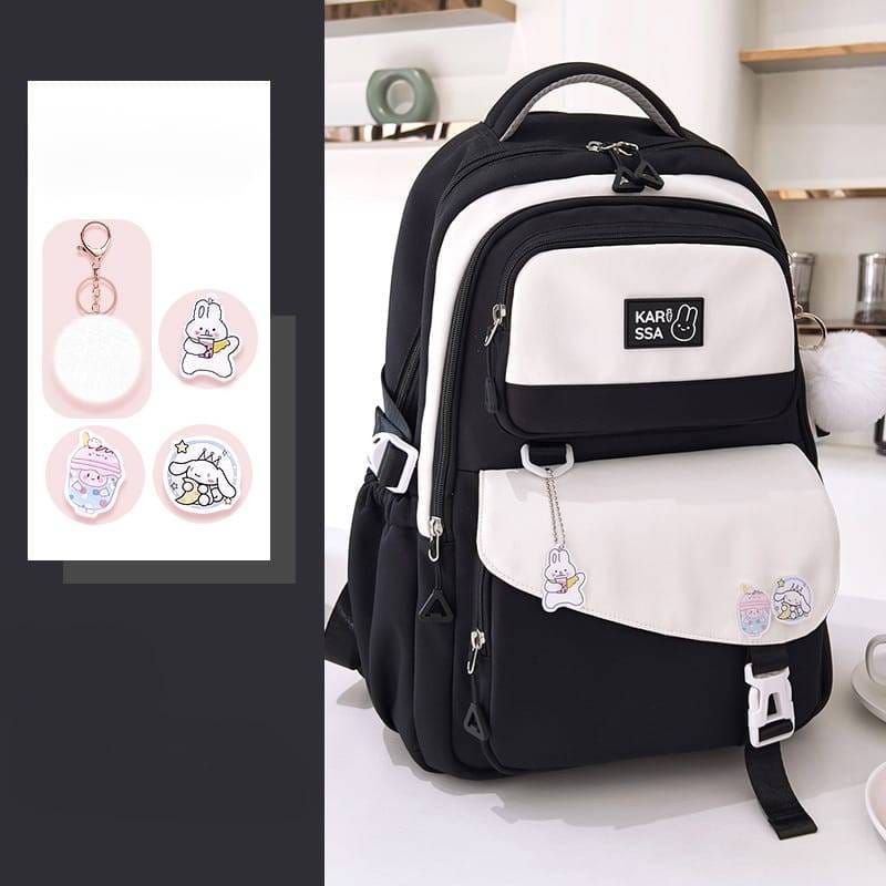 Best Selling Collection Brand Waterproof School Bag (Black) 