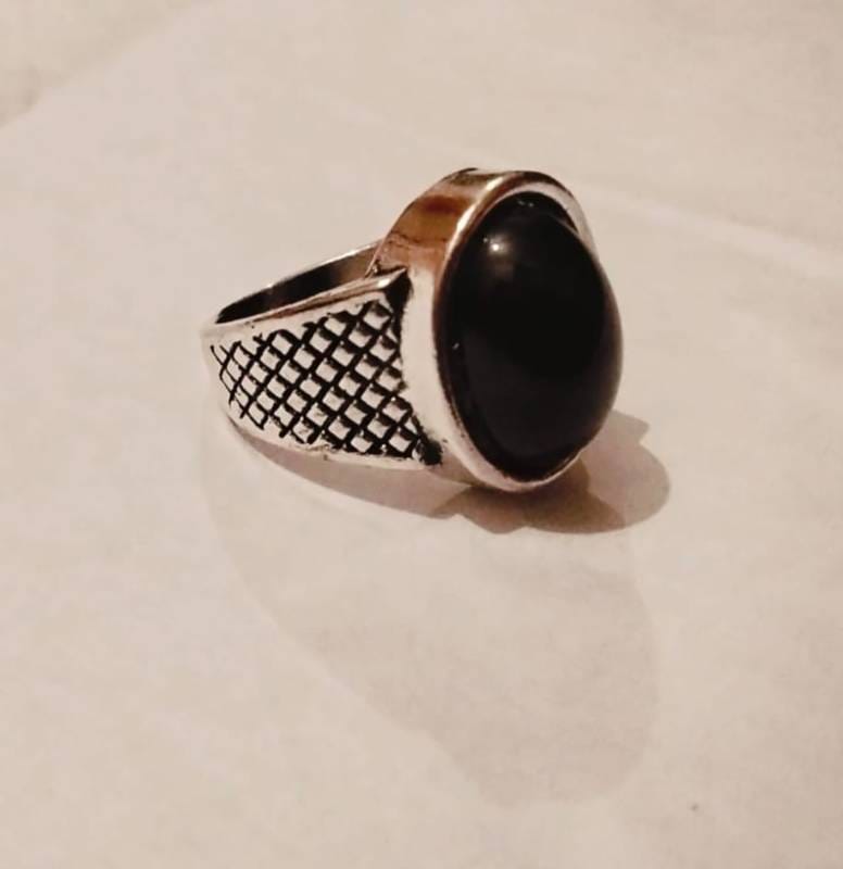 Italian Titanium Bio silver Stone Rings
